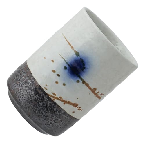 PEPLAYTAL Japanische Teetasse aus Hochwertiger Keramik Handbemalt Mikrowellen und Spülmaschinengeeignet Hitzebeständig Kratzfest Glasiert mit Glatter Oberfläche für Matcha und von PEPLAYTAL