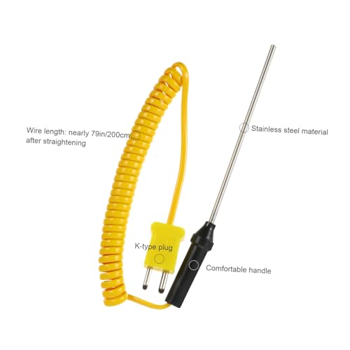 PEPLAYTAL K Edelstahl Thermoelement Temperaturfühler Sonde Messspitze Hochtemperaturbeständig Biegsam Für Temperaturmessung Mit Temperaturregler Kompatibel PEPLAYTAL K Edelstahl Thermoelement Temperaturfühler Sonde Messspitze Hochtemperaturbeständig Biegsam Für Temperaturmessung Mit Temperaturregler Kompatibel von PEPLAYTAL