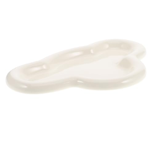 PEPLAYTAL Keramik Schmuckschale Wolkenform Glänzendes Deko Tablett Kleine Ablage für Ringe Schlüssel und Snacks Vielseitiges Cloud plate für Wohnzimmer und Schreibtisch von PEPLAYTAL