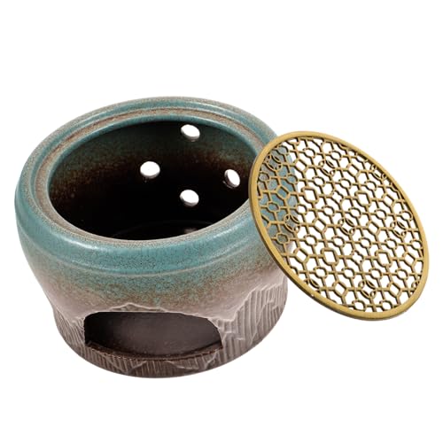 PEPLAYTAL Keramik Teekannenwärmer Stövchen Vintage Stil Wärmestation aus Kupfer und Keramik Japanisch Inspirierter Teezubehör zur Praktischen Teewarmhaltung für Teeliebhaber PEPLAYTAL Keramik Teekannenwärmer Stövchen Vintage Stil Wärmestation aus Kupfer und Keramik Japanisch Inspirierter Teezubehör zur Praktischen Teewarmhaltung für Teeliebhaber von PEPLAYTAL