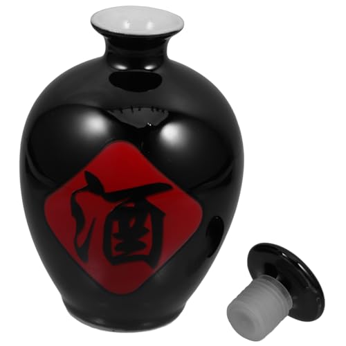 PEPLAYTAL Keramik Weinflasche Traditionell Handgefertigt Weißwein Jar mit Luftdichter Versiegelung für Lagerung und Servieren Chinesischer Spirituosen Inklusive Passendem Weintuch von PEPLAYTAL