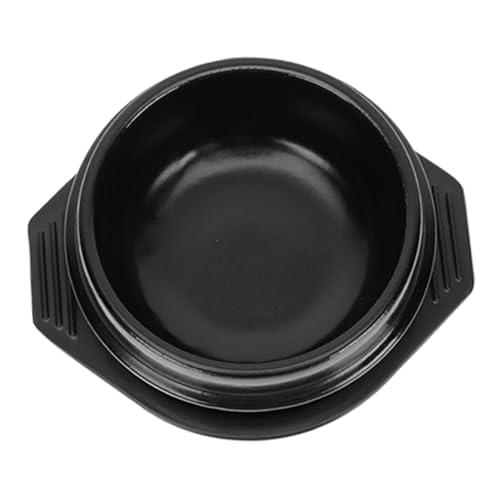 PEPLAYTAL Keramik kochtopf mit Hitzebeständigem Tablett Casserole Topf für Bibimbap und Reisgerichte Robustes Kochgeschirr für Gas Elektroherde Spülmaschinenfest von PEPLAYTAL