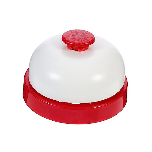 PEPLAYTAL Klassische Tischglocke mit für Restaurant Service Empfang als Rufglocke für Senioren Haustiertraining und Tischruf Einfach zu Bedienen Rotes Design von PEPLAYTAL