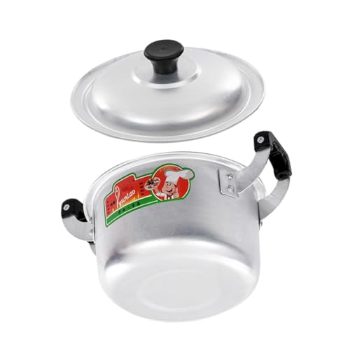 PEPLAYTAL Kleiner Aluminium Suppentopf mit Dicken Wänden und Doppelgriffen Vielseitiger Kochtopf für Nudeln Suppen und Eintöpfe Hitzebeständig für Gasherd Geeignet von PEPLAYTAL