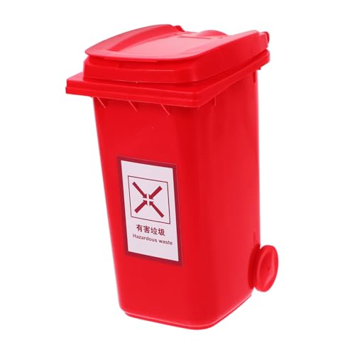 PEPLAYTAL Kleiner Desktop Mülleimer aus PP Material Leichter Tragbarer Schreibtisch abfallbehälter für Kleine Gegenstände Kompakter Tischabfalleimer für Zuhause und Büro in Rot PEPLAYTAL Kleiner Desktop Mülleimer aus PP Material Leichter Tragbarer Schreibtisch abfallbehälter für Kleine Gegenstände Kompakter Tischabfalleimer für Zuhause und Büro in Rot von PEPLAYTAL