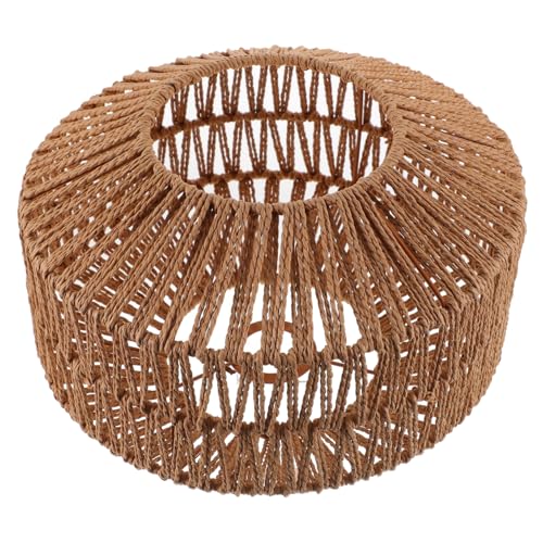 PEPLAYTAL Kleiner Lampenschirm im Retro stil Geflochtener Decken pendelleuchtenschirm Øcm Stilvolle Beleuchtungsabdeckung für Flur Schlafzimmer Essbereich Geeignet für Wohn Gewerberäume von PEPLAYTAL