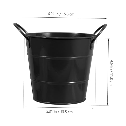 PEPLAYTAL Kleiner Metall Mülleimer mit Griff Multifunktionaler Mini Papierkorb für Büro Schlafzimmer und Küche Stilvoller Schreibtisch Organizer Vielseitiger Aufbewahrungseimer in Schwarz PEPLAYTAL Kleiner Metall Mülleimer mit Griff Multifunktionaler Mini Papierkorb für Büro Schlafzimmer und Küche Stilvoller Schreibtisch Organizer Vielseitiger Aufbewahrungseimer in Schwarz von PEPLAYTAL