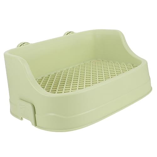 PEPLAYTAL Kleintier Toilette aus Robustem Kunststoff Kleines Einstreugefäß für Kaninchen Meerschweinchen Hamster und Ratten Praktische Trainingsbox für Haustiere Leicht zu Reinigen Grün für von PEPLAYTAL