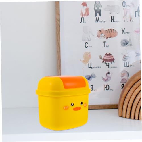 PEPLAYTAL Kreativer Mini Tischmülleimer Schreibtisch Abfalleimer Desktop Papierkorb Niedlicher Gelber Entwurf für Büro Zuhause Schlafzimmer PEPLAYTAL Kreativer Mini Tischmülleimer Schreibtisch Abfalleimer Desktop Papierkorb Niedlicher Gelber Entwurf für Büro Zuhause Schlafzimmer von PEPLAYTAL
