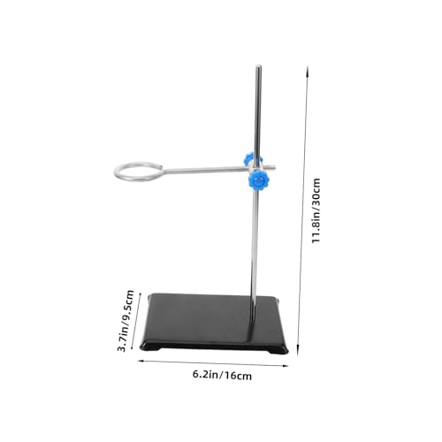 PEPLAYTAL Laborständer Metallgestell mit Klemme Stabiler Laborständer für Chemielabor mit Flaschenhalter und Bürettenklammer Geeignet für Präzise Versuche und Sichere Gerätehalterung von PEPLAYTAL