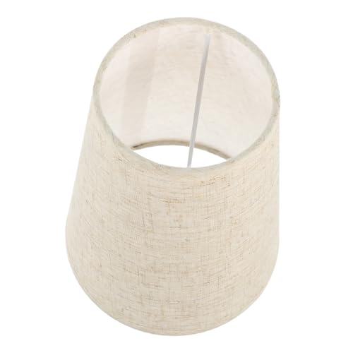 PEPLAYTAL Lampenschirm Tischleuchte Ersatzschirm aus Leinenstoff Moderner Runder Lampenschirm für Schraubfassung Leicht Montierbar Stilvoller Vintage Look für Schlafzimmer und Wohnzimmer von PEPLAYTAL