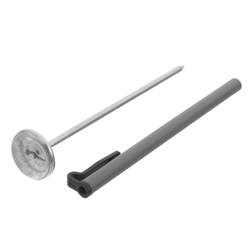 PEPLAYTAL Lebensmittelechtes Edelstahl Thermometer mit Sonde Temperaturmessgerät C bis C Hitzebeständig Vielseitig für Milch Kaffee Backen und Heiße Speisen für Köche und Braten von PEPLAYTAL