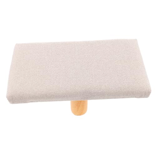 PEPLAYTAL Meditationsbank aus Holz mit Polster Ergonomischer Knienstuhl für Meditation und Gebet Stabile Sitzbank mit Einzigartigem Einbein Design Bequemer Bodenstuhl in Beige Geeignet Ab von PEPLAYTAL