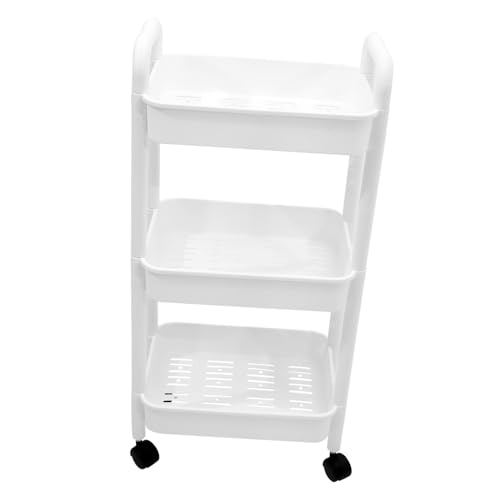 PEPLAYTAL Mehrstöckiger Mobiler Aufbewahrungswagen mit Platzsparender Mehrzweck rollwagen für Küche Bad und Büro Weißer Schmaler Lagerregal Trolley mit Schmalen Ablagen und Einfacher PEPLAYTAL Mehrstöckiger Mobiler Aufbewahrungswagen mit Platzsparender Mehrzweck rollwagen für Küche Bad und Büro Weißer Schmaler Lagerregal Trolley mit Schmalen Ablagen und Einfacher von PEPLAYTAL