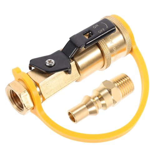 PEPLAYTAL Messing Schnellkupplung Schlauchadapter mit Sicherheitsabsperrventil Korrosionsbeständig Hitzebeständig für Gasgrill Gasherd Niederdruck propangeräte Praktische Verbindung PEPLAYTAL Messing Schnellkupplung Schlauchadapter mit Sicherheitsabsperrventil Korrosionsbeständig Hitzebeständig für Gasgrill Gasherd Niederdruck propangeräte Praktische Verbindung von PEPLAYTAL