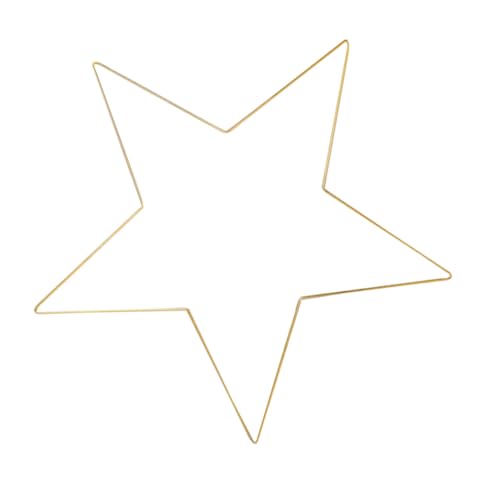 PEPLAYTAL Metallstern Wanddekoration Glasiert DIY Bastelrahmen Robust Für Weihnachten Party Fenster Wohnzimmer Büro Schmuck Hängend Goldfarben von PEPLAYTAL