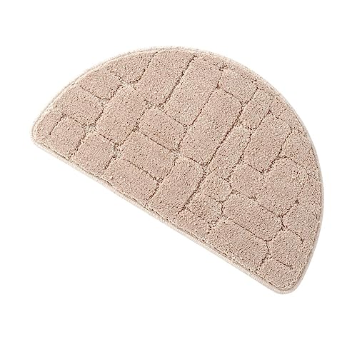 PEPLAYTAL Mikrofaser Wasserabsorbierende Fußmatte Halbrund für Bad und Küche Hellcamel rutschfest und Leicht zu Reinigen für von PEPLAYTAL