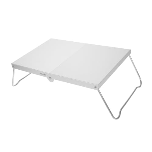 PEPLAYTAL Mini Campingtisch Klein aus Aluminium Hitzebeständig Tragbar für Camping Picknick Wandern Schneller Werkzeugloser Aufbau Kompakter Outdoor Klapptisch von PEPLAYTAL