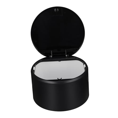 PEPLAYTAL Mini Desktop Mülleimer Press öffnung Leicht Abfalleimer Büro Home Schwarz Kompakter Rubbish Umweltfreundlich Recycelbar von PEPLAYTAL