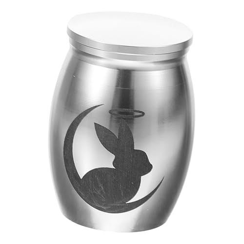 PEPLAYTAL Mini Haustier Urne Kaninchen Aschebehälter mit Dichtdeckel Kleine Gedenkurne für Menschliche und Tierasche Robustes Design Kompakt Tragbar von PEPLAYTAL