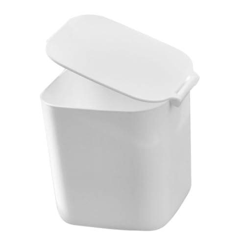 PEPLAYTAL Mini Mülleimer mit Klappdeckel Klein Platzsparender Desktop Abfalleimer aus Robustem Kunststoff für Küche Büro Wohnzimmer Praktischer Tischmülleimer für Kleine Abfälle Weiß PEPLAYTAL Mini Mülleimer mit Klappdeckel Klein Platzsparender Desktop Abfalleimer aus Robustem Kunststoff für Küche Büro Wohnzimmer Praktischer Tischmülleimer für Kleine Abfälle Weiß von PEPLAYTAL