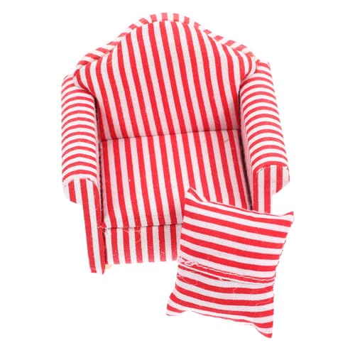 PEPLAYTAL Miniatur Sofa für Hamster und Chinchillas Kompaktes Haustierspielzeug Dekoratives Kleines Haustierbett Rot weiß Gestreift Langlebig und Leicht für Käfigzubehör und DIY PEPLAYTAL Miniatur Sofa für Hamster und Chinchillas Kompaktes Haustierspielzeug Dekoratives Kleines Haustierbett Rot weiß Gestreift Langlebig und Leicht für Käfigzubehör und DIY von PEPLAYTAL
