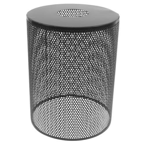 PEPLAYTAL Modern Metall Lampenschirm Hohler Eisendraht Lampenschirm Ersatz für Hängelampen Industrial Stil Robust Einfach zu Montieren Schwarzer Lichtschutz für Wohn Arbeitsbereiche von PEPLAYTAL