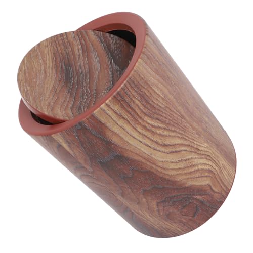 PEPLAYTAL Moderner Holzmaserung Mülleimer mit Schwingdeckel Mittlere Robuster Treteimer mit Natürlichem Design Kompakter Abfallbehälter für Küche Wohnzimmer und Büro PEPLAYTAL Moderner Holzmaserung Mülleimer mit Schwingdeckel Mittlere Robuster Treteimer mit Natürlichem Design Kompakter Abfallbehälter für Küche Wohnzimmer und Büro von PEPLAYTAL