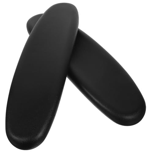 PEPLAYTAL PU Schaumstoff Armlehnenbezüge Weiche Ergonomische Armpolster Ersatz für Bürostuhl Drehstuhl Gamingstuhl Schwarz Komfortable Ellbogenstütze von PEPLAYTAL