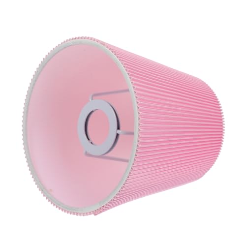 PEPLAYTAL PVC Stoff Lampenschirm Plissee Klein Modern für Tischlampe Stehleuchte Wohnzimmer Warmes Licht Rosa Einfacher Aufbau Leichte Montage von PEPLAYTAL