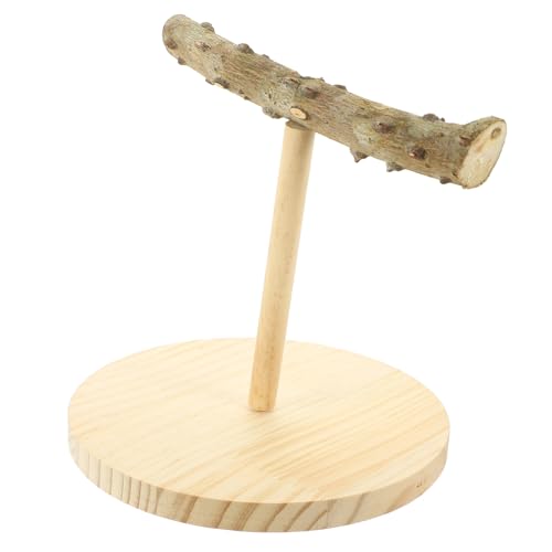 PEPLAYTAL Papagei Sitzstange aus Holz Rutschfester Trainingsstand für Große Vögel Interaktives für Papageien Stabiler Vogelspielplatz zur Beschäftigung und Bewegung von PEPLAYTAL