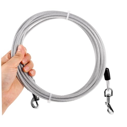 PEPLAYTAL Pet Traction Rope Hundeleine Stahlseil mit Robustem Karabiner für Training und Outdoor spaziergänge Langlebig Hautfreundlich und Vielseitig für Hunderassen Geeignet PEPLAYTAL Pet Traction Rope Hundeleine Stahlseil mit Robustem Karabiner für Training und Outdoor spaziergänge Langlebig Hautfreundlich und Vielseitig für Hunderassen Geeignet von PEPLAYTAL