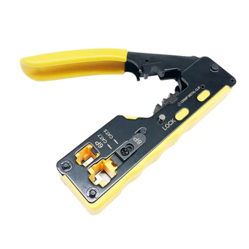 PEPLAYTAL Präzise Crimpzange mit Durchgangsloch Ratschenmechanismus Mehrfachfunktion für Netzwerkkabel Kabelschuhe und Stecker Robustes Stahlwerkzeug mit Ergonomischem PVC Griff PEPLAYTAL Präzise Crimpzange mit Durchgangsloch Ratschenmechanismus Mehrfachfunktion für Netzwerkkabel Kabelschuhe und Stecker Robustes Stahlwerkzeug mit Ergonomischem PVC Griff von PEPLAYTAL