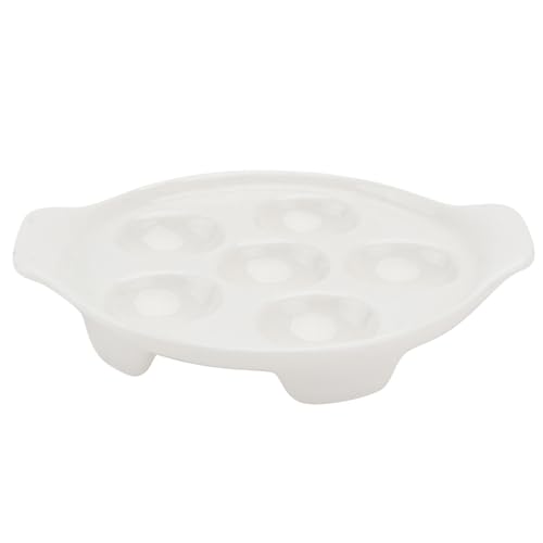 PEPLAYTAL Praktische Backform für Schnecken aus Premium Keramik mit Speziellen Rillen Spülmaschinen und Ofenfest als Barbecue und Haushalts Backform Stilvolles Weißes Design von PEPLAYTAL