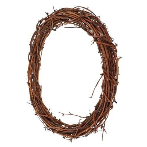 PEPLAYTAL Rattan Kranzrahmen Rundes Bastelmaterial für DIY Blumenkränze Tür Wanddeko Natürliche Bastelrohlinge für Adventskranz Herstellung und Festdekoration von PEPLAYTAL