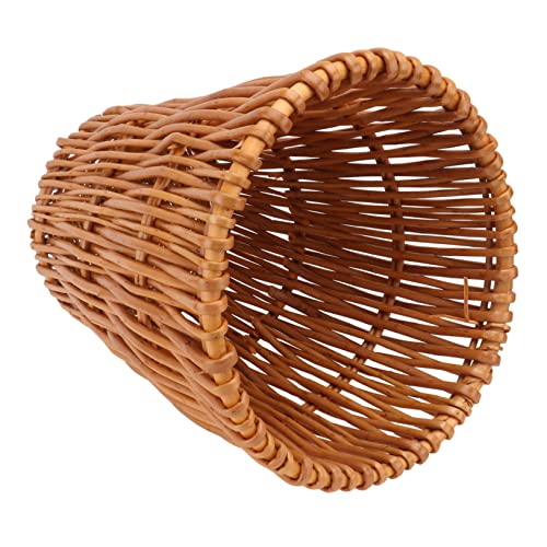 PEPLAYTAL Rattan Müllkorb Wicker Abfalleimer Geflochten Nachhaltig Kompakt Vielseitig Haushalt Papierkorb von PEPLAYTAL