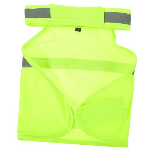 PEPLAYTAL Reflektierende Hundeweste Sicherheitsweste mit Hoher Sichtbarkeit Verstellbar für Kleine Mittlere und Große Hunde Fluoreszierend Gelb Atmungsaktiv für Outdoor Aktivitäten und von PEPLAYTAL