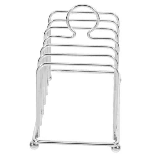 PEPLAYTAL Toastständerhalter moderner Brothalter Brotschneider Ablage großes Etikett Tragbarer der Draht Toasthalter aus Edelstahl Toasthaltergestell Rostfreier Stahl Silver von PEPLAYTAL