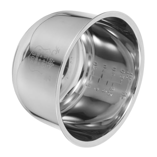 PEPLAYTAL Reiskocher Innentopf Edelstahl ohne Beschichtung Langlebig Optimaler Wärmetransfer Passend Ersatz für Elektrischen Reiskocher für Gesunde Zubereitung von PEPLAYTAL