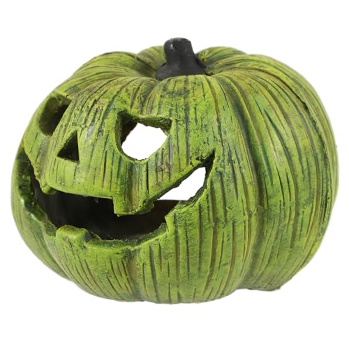 PEPLAYTAL Reptilien Versteck Kürbisform aus Resin Kleines Versteck für Echsen und Schildkröten Dekorative Höhle für Terrarien Leicht und Vielseitig als Rückzugsort und Landschaftsdeko von PEPLAYTAL