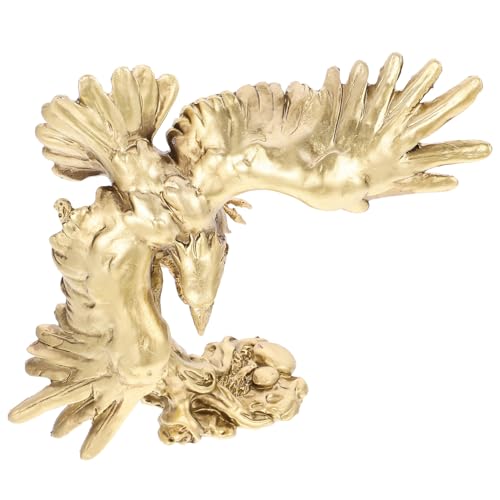 PEPLAYTAL Resin Greifvogel Skulptur Figurine mit Eleganter Verarbeitung und Ausdrucksstarker Flügel Desktop Dekoration für Zuhause Büro Symbol für Freiheit und Kraft von PEPLAYTAL