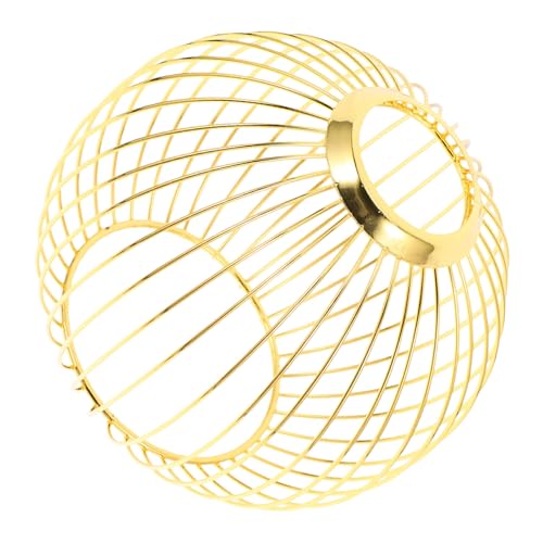 PEPLAYTAL Retro Metall Lampenschirm Hängelampe Lampenschirm mit Hohlmuster für Fassung Vintage Industrie stil Beleuchtung für Wohnzimmer Küche Büro Gold von PEPLAYTAL