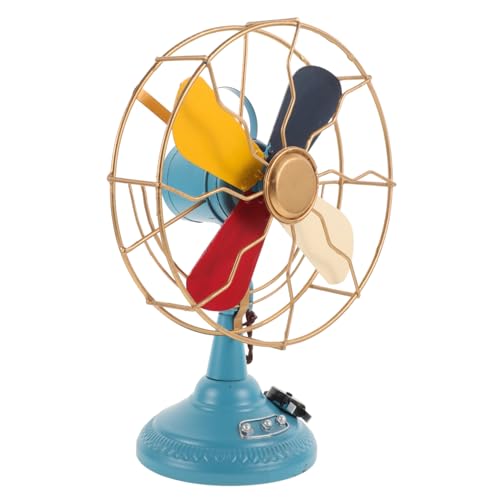 PEPLAYTAL Retro Schreibtischventilator Modell aus Robustem Handgefertigtes Vintage Fan Ornament Dekorativer Tischaufsatz für Stilvolle Wohnkultur und Langlebige Heimdekoration von PEPLAYTAL