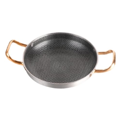 PEPLAYTAL Robuste Edelstahl Wabenpfanne mit Antihaft Honigwabenbeschichtung Kratzfest für Krabben Meeresfrüchte und Vielseitiges Kochen Ergonomisch Gleichmäßige Hitzeverteilung Langlebig von PEPLAYTAL