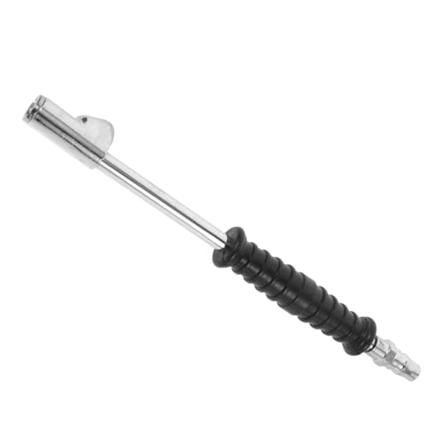 PEPLAYTAL Robuster Metall aufsatz mit Gummimanschette Ergonomischer Winkel Vielseitig für Auto Motorrad Fahrradreifen Langlebig für Professionelle Reifenbefüllung und Ventilentfernung von PEPLAYTAL
