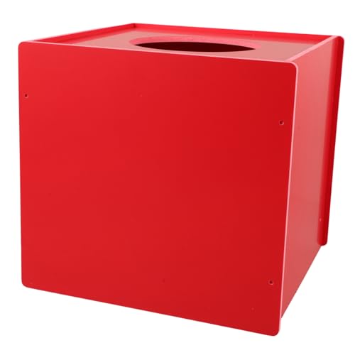 PEPLAYTAL Rote Losbox mit Großer Kapazität Robuste Aufbewahrungsbox für Spenden Wahlurne und Partyspiele Langlebig Leicht und Vielseitig Einsetzbar von PEPLAYTAL
