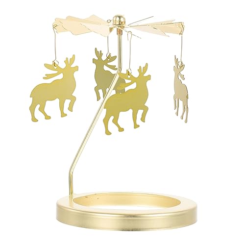 PEPLAYTAL Rotierender Kerzenhalter aus Metall Teelicht Abdeckung Drehbarer Aromakerzenhalter für Teelichtbecher mit Tischdeko Weihnachtsdeko Party von PEPLAYTAL