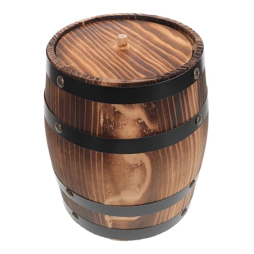 PEPLAYTAL Rustikaler Holz Utensilienhalter Carbonized Holz Besteck Organizer Vintage Weinfaß Design für Küche Büro Vielseitiger Aufbewahrungseimer für Löffel Gabeln PEPLAYTAL Rustikaler Holz Utensilienhalter Carbonized Holz Besteck Organizer Vintage Weinfaß Design für Küche Büro Vielseitiger Aufbewahrungseimer für Löffel Gabeln von PEPLAYTAL