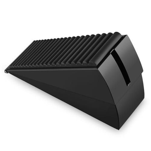 PEPLAYTAL Rutschfester Türstopper Boden Türstopper Federtürstopper Türkeilstopper Türentwurf Stopper Gummikeil Schwere Türstopp Zinklegierung Schwarz von PEPLAYTAL