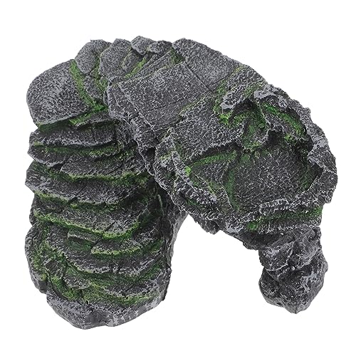 PEPLAYTAL Schildkröten Sonnenplattform mit Rampe Langlebige Aquarium Dekoration aus Harz für Reptilien mit Einfachem Zugang und Realistischem Design von PEPLAYTAL